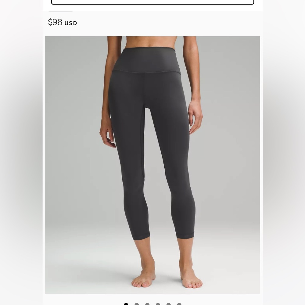 Lulu’s Align High Rise Legging in Graphite Grey 25in Inseam